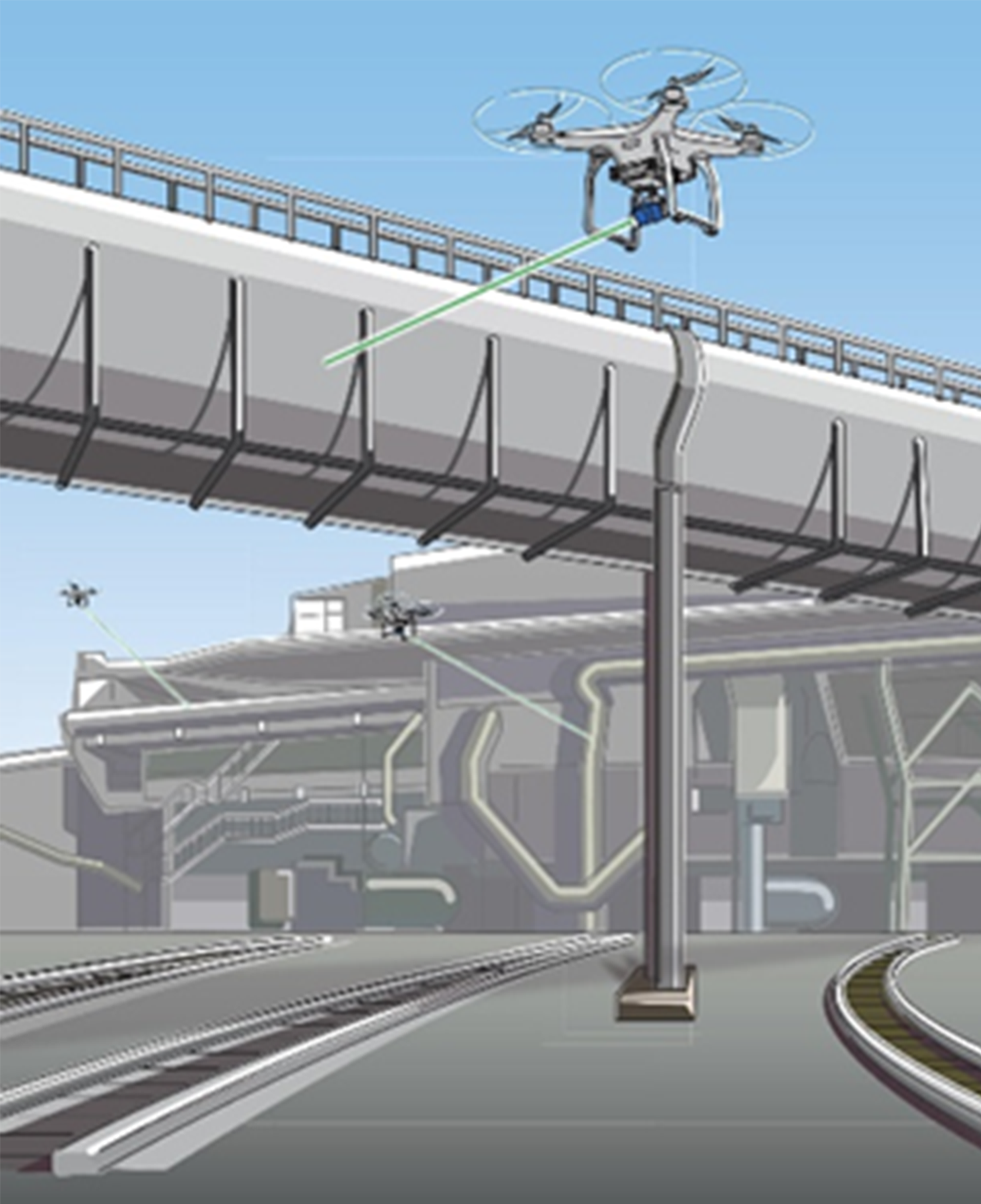 Drone-mounted laser detector 