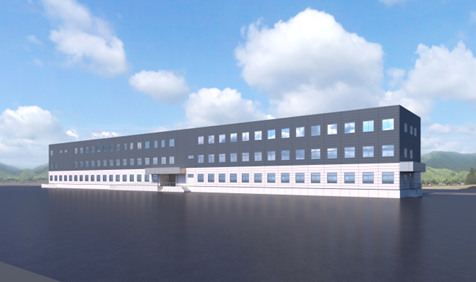 Rendering of the new office building (annex) of Hiroshima Shipyard of the Imabari Shipbuilding Co., Ltd.